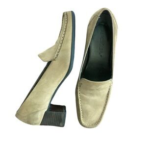 Aerosoles Barrel of Fun Tan Suede Heeled Loafer